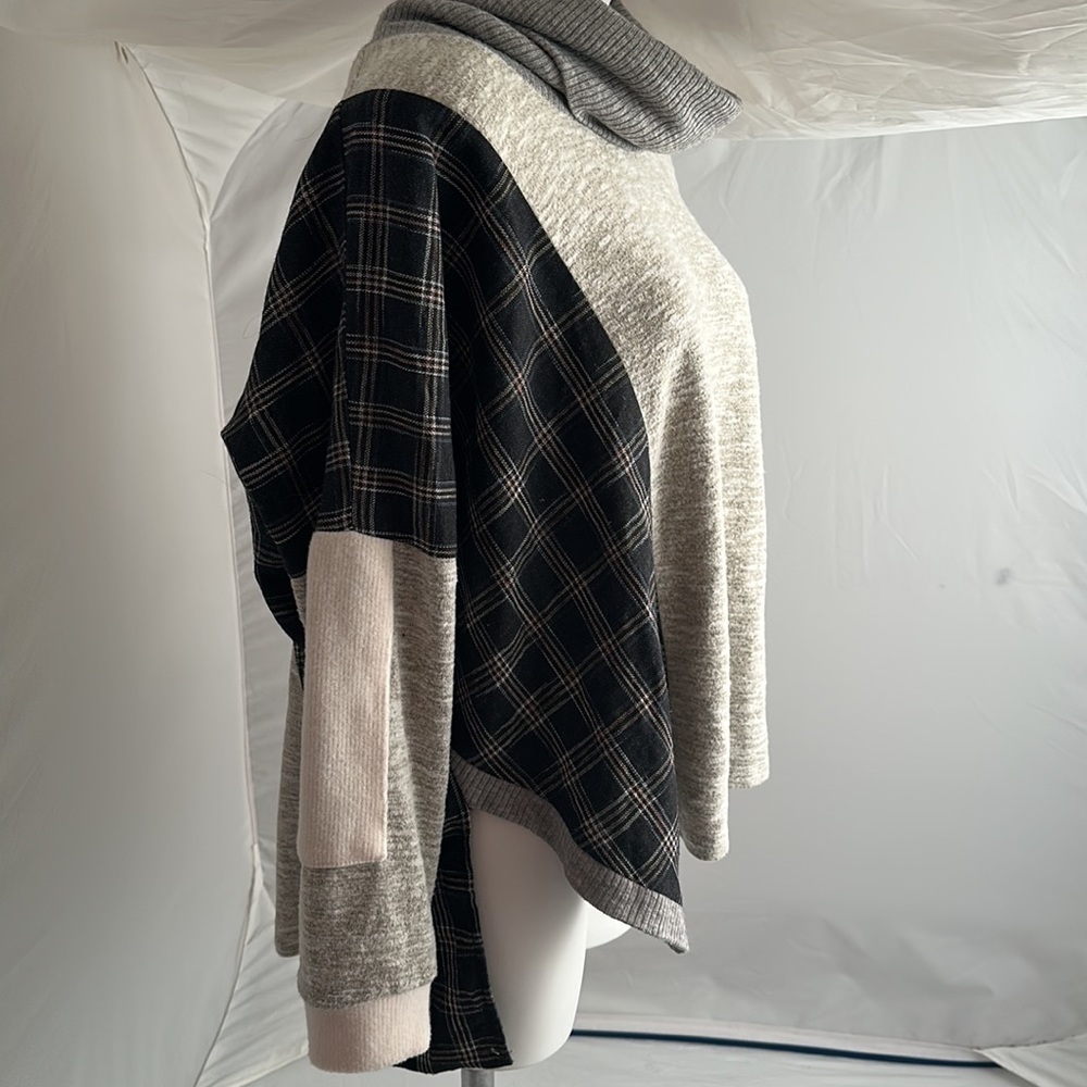 Thml Multicolor Boho Turtleneck Oversized Top - image 2